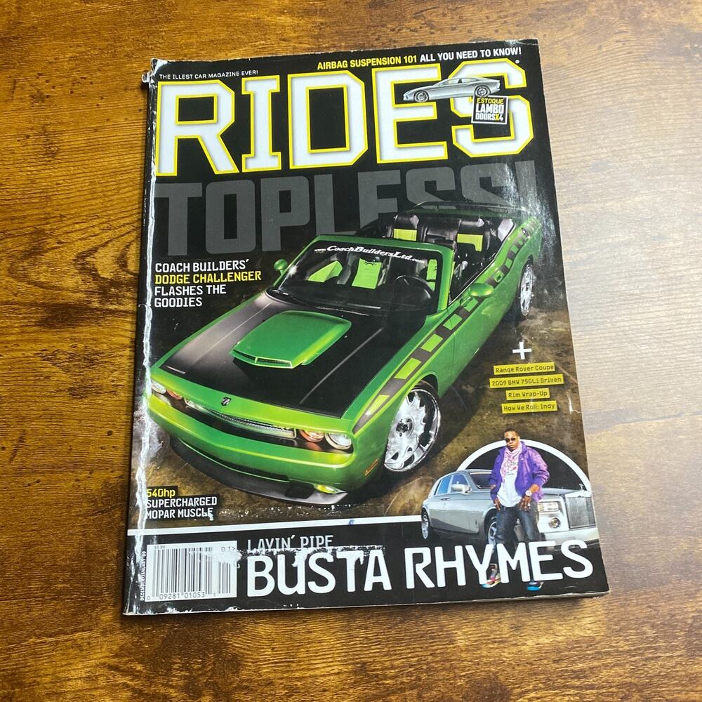 Rides Magazine Dec/Jan 2009_Topless!, Busta Rhymes